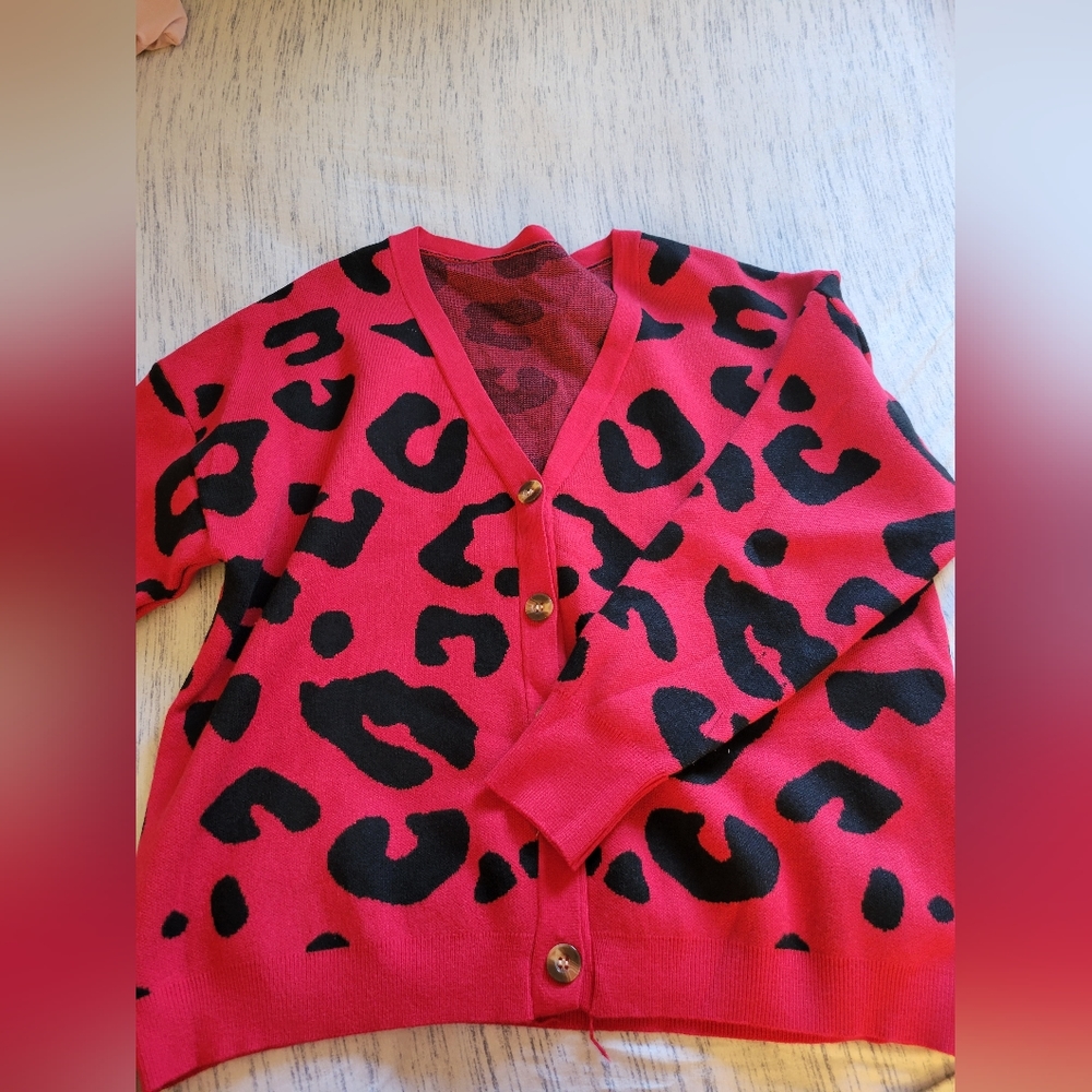Leopard print cardigan